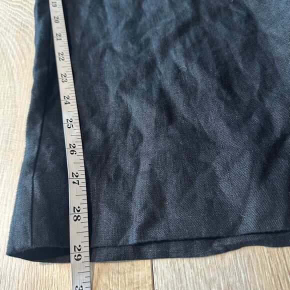 Banana Republic The Everyday Wide Leg Linen Pant Black L Petite 713516 - Picture 13 of 13